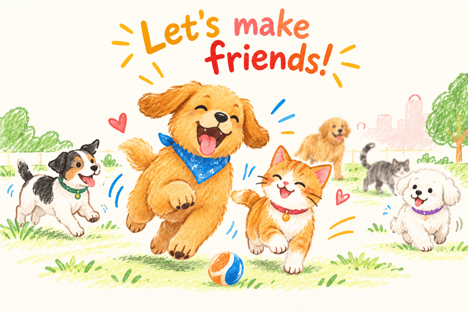 Pet parents and dogs socialising together at an outdoor pet meetup